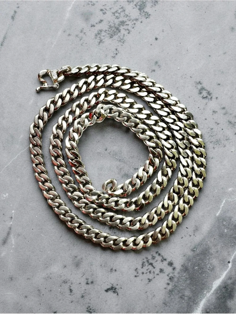 Heavy Solid 925 Sterling Silver Men's Cuban Link Chain - 23” (44.6g, Milano)